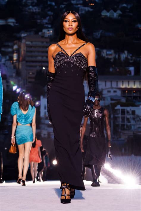 naomi campbell versace black dress|Versace gigi hadid.